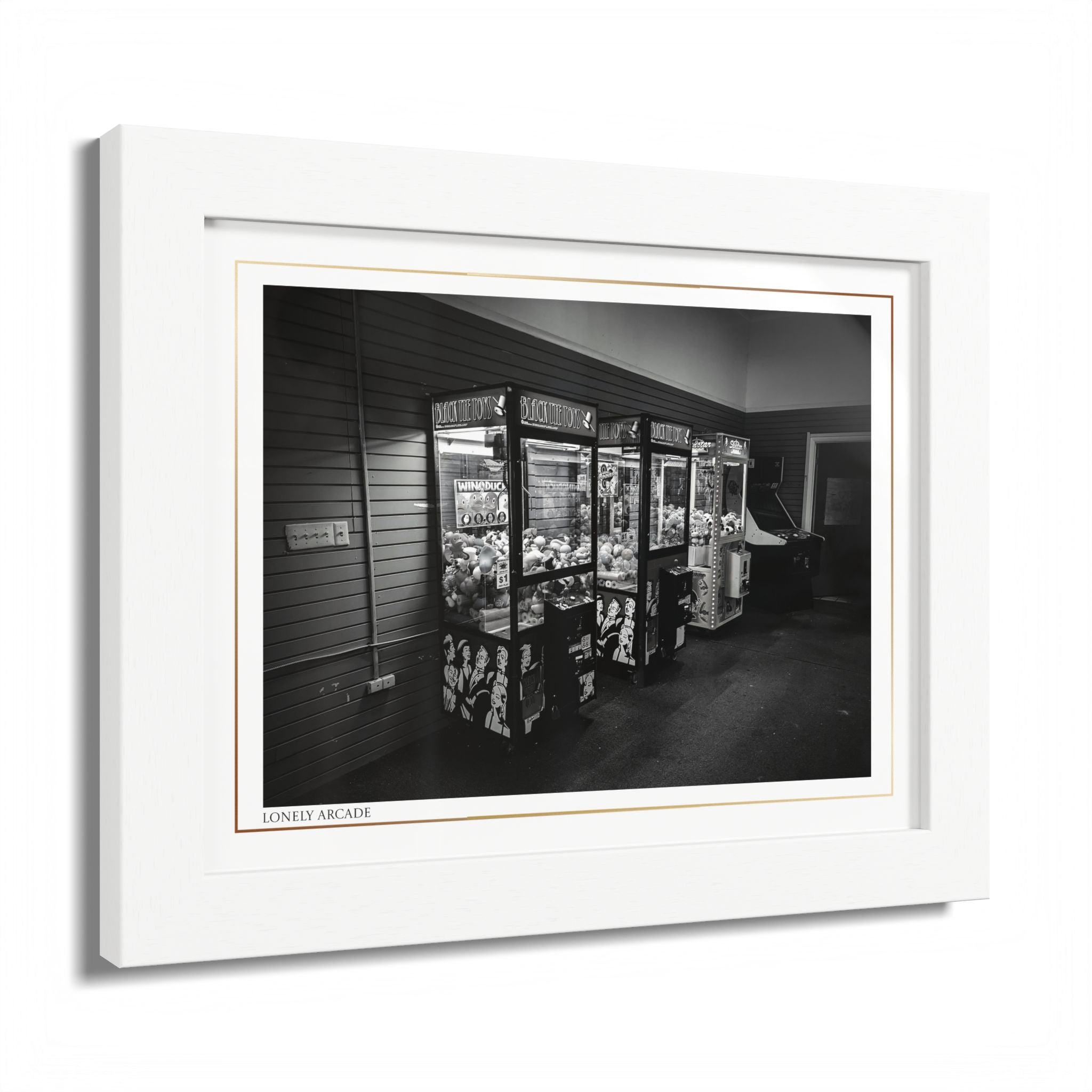 Acqua Carta Original 'Lonely Arcade' Framed Art, Tropical Decor for Beach Lovers, Home Art