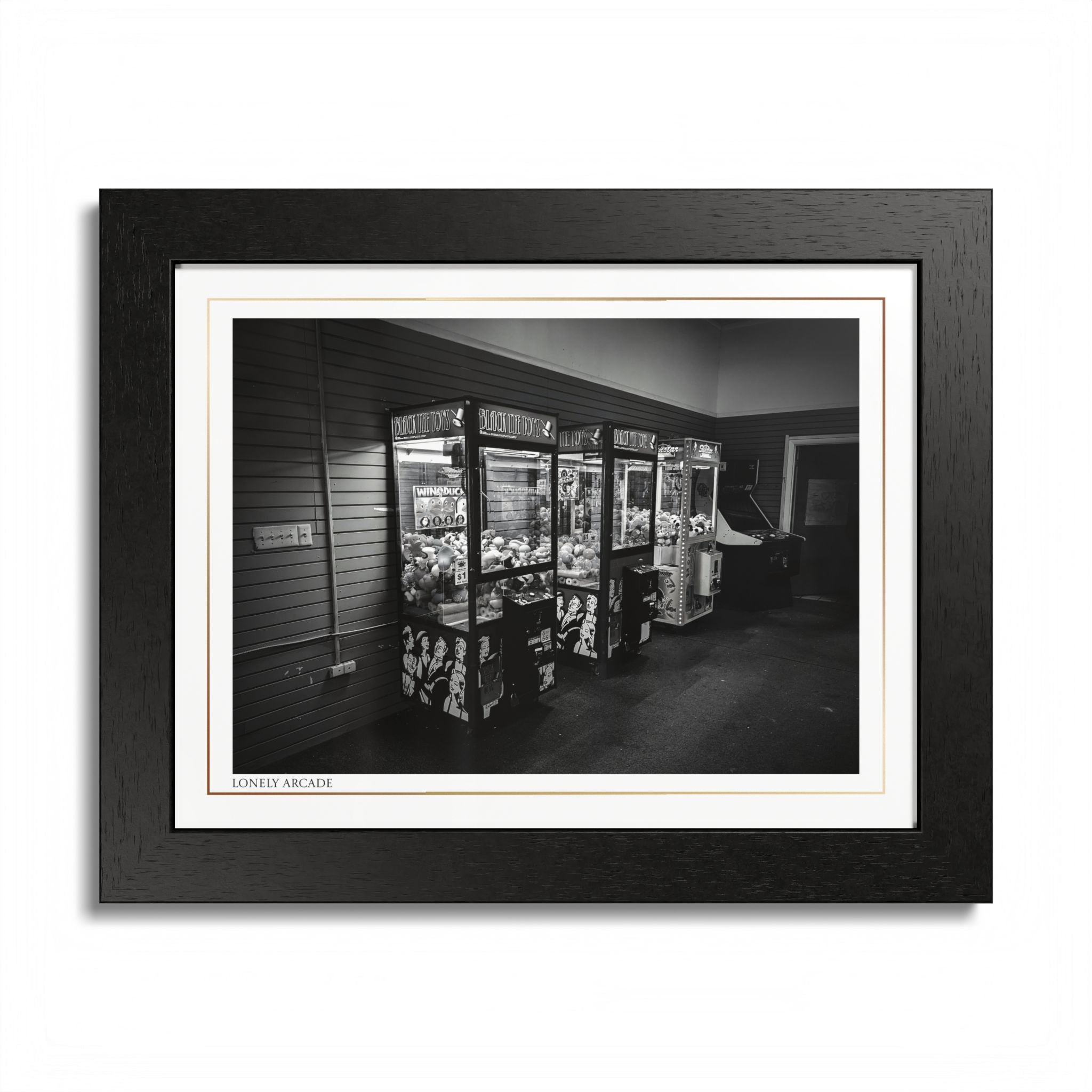 Acqua Carta Original 'Lonely Arcade' Framed Art, Tropical Decor for Beach Lovers, Home Art