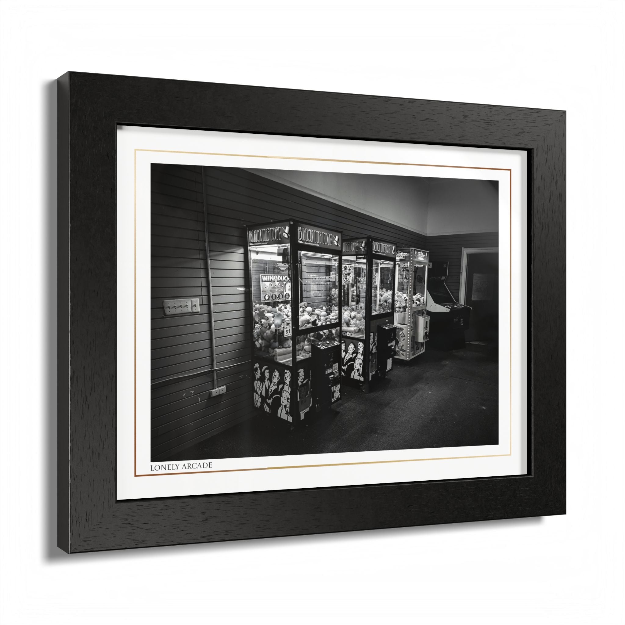 Acqua Carta Original 'Lonely Arcade' Framed Art, Tropical Decor for Beach Lovers, Home Art