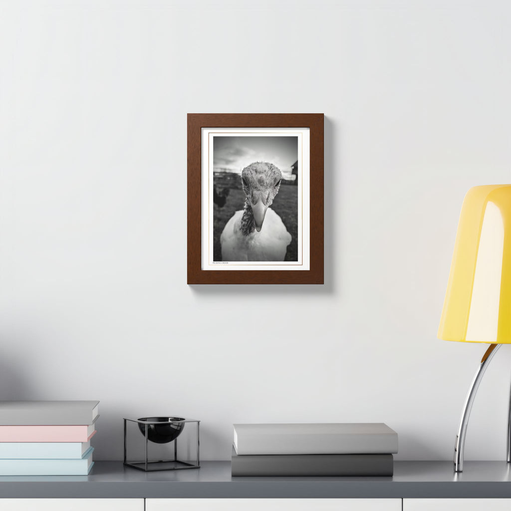 Acqua Carta Original 'Pecking Order' Framed Art, Farm Decor for Animal Lovers, Home Art