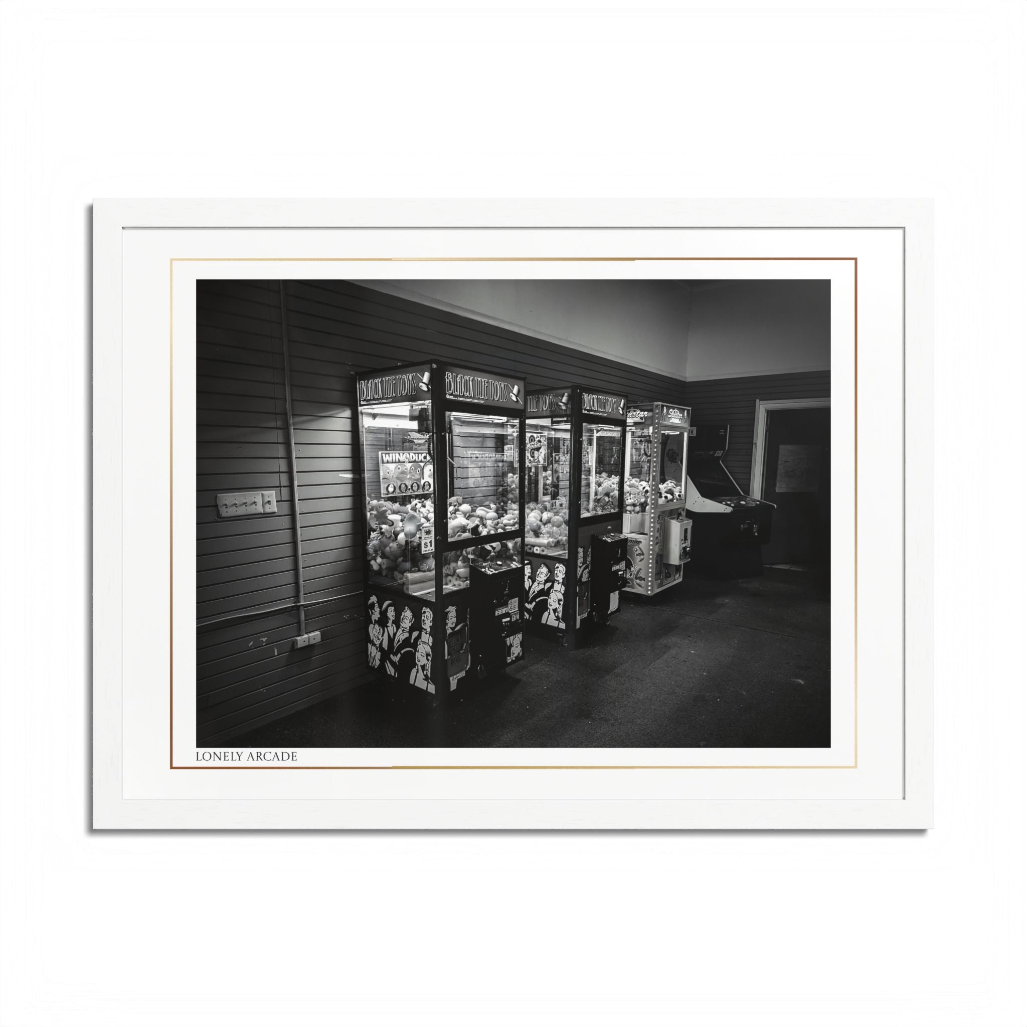Acqua Carta Original 'Lonely Arcade' Framed Art, Tropical Decor for Beach Lovers, Home Art