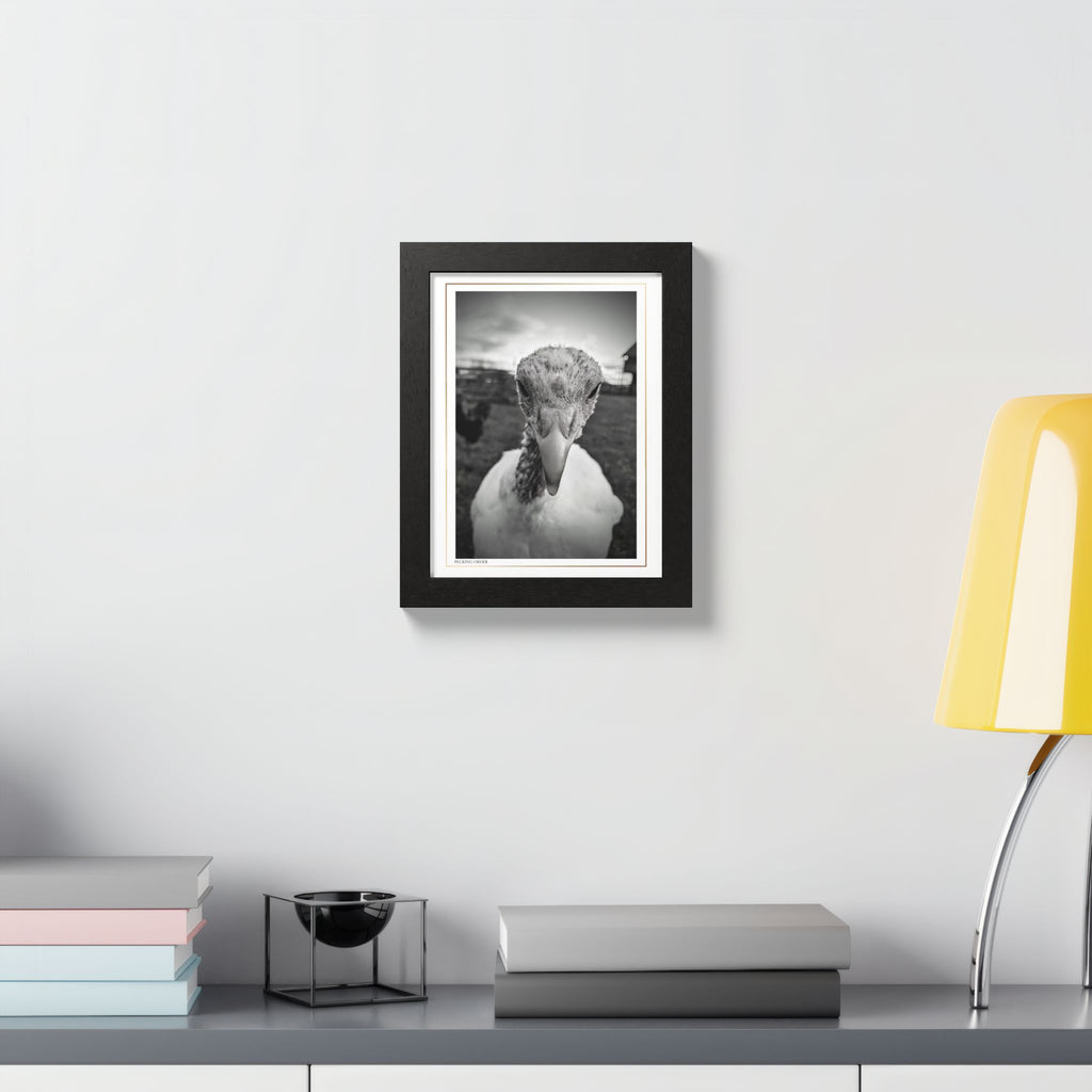 Acqua Carta Original 'Pecking Order' Framed Art, Farm Decor for Animal Lovers, Home Art