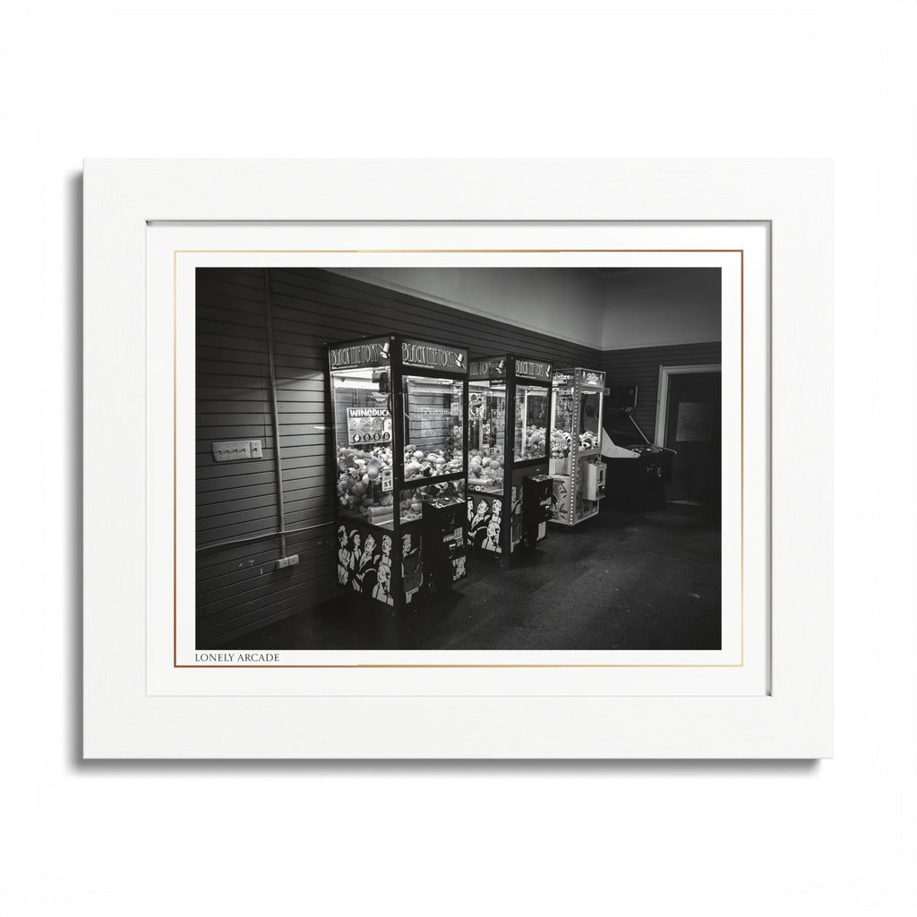 Acqua Carta Original 'Lonely Arcade' Framed Art, Tropical Decor for Beach Lovers, Home Art