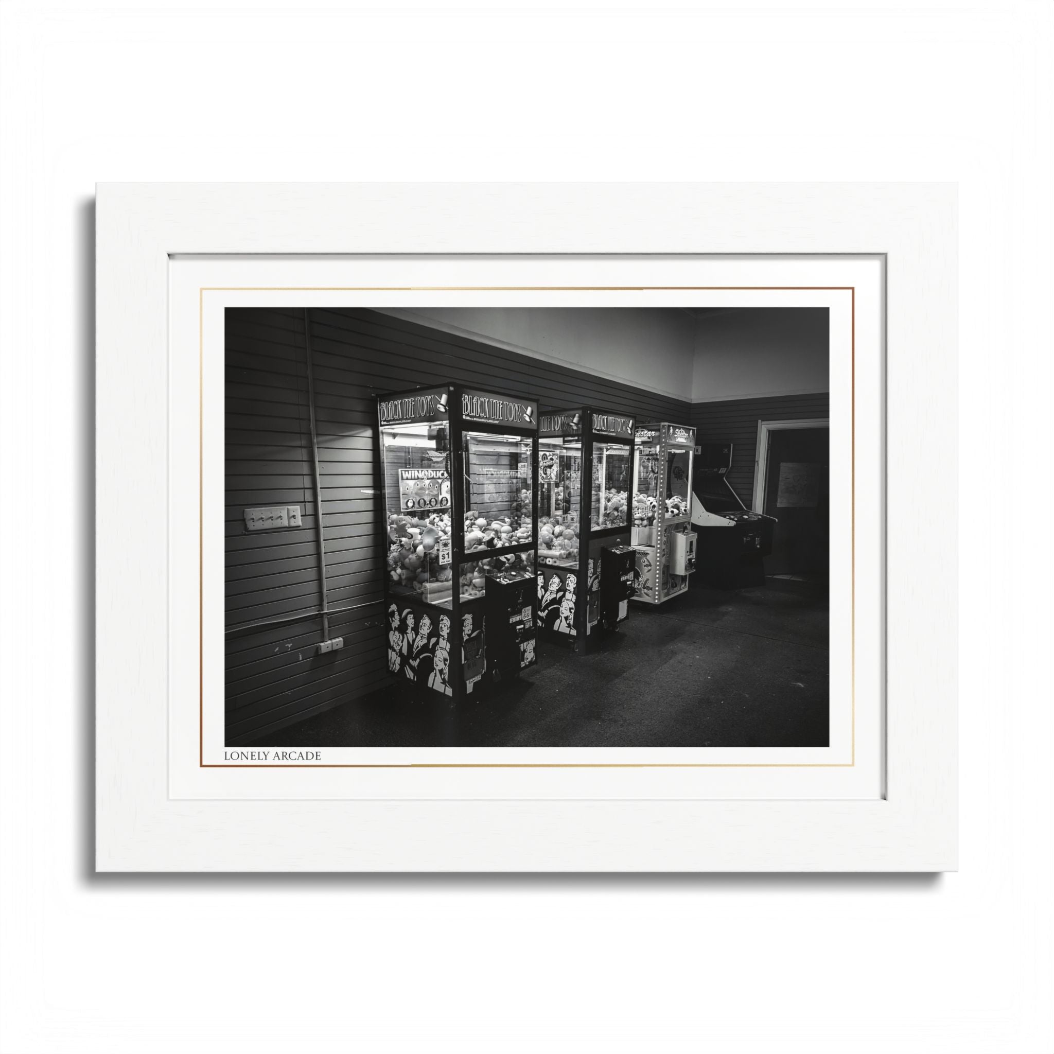 Acqua Carta Original 'Lonely Arcade' Framed Art, Tropical Decor for Beach Lovers, Home Art