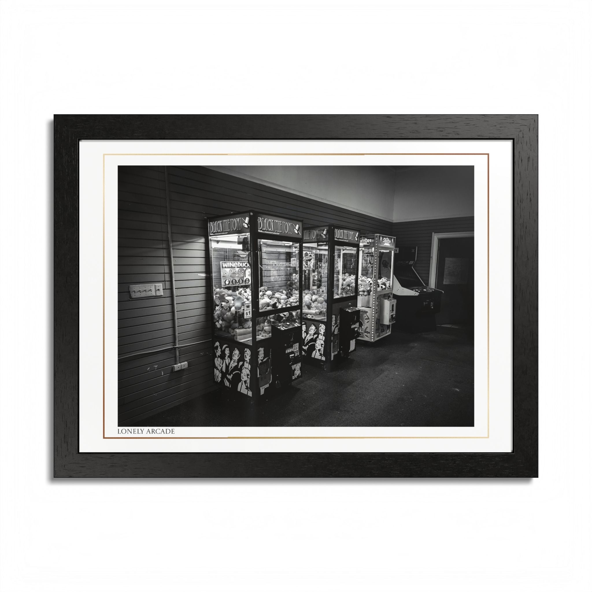 Acqua Carta Original 'Lonely Arcade' Framed Art, Tropical Decor for Beach Lovers, Home Art