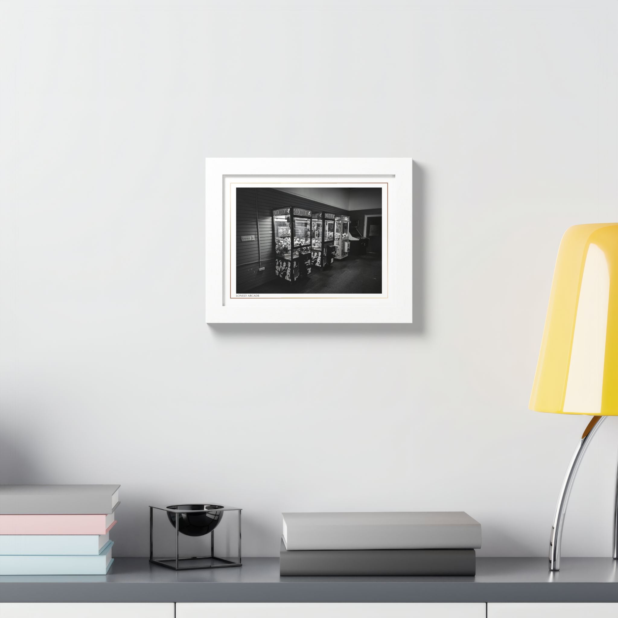 Acqua Carta Original 'Lonely Arcade' Framed Art, Tropical Decor for Beach Lovers, Home Art