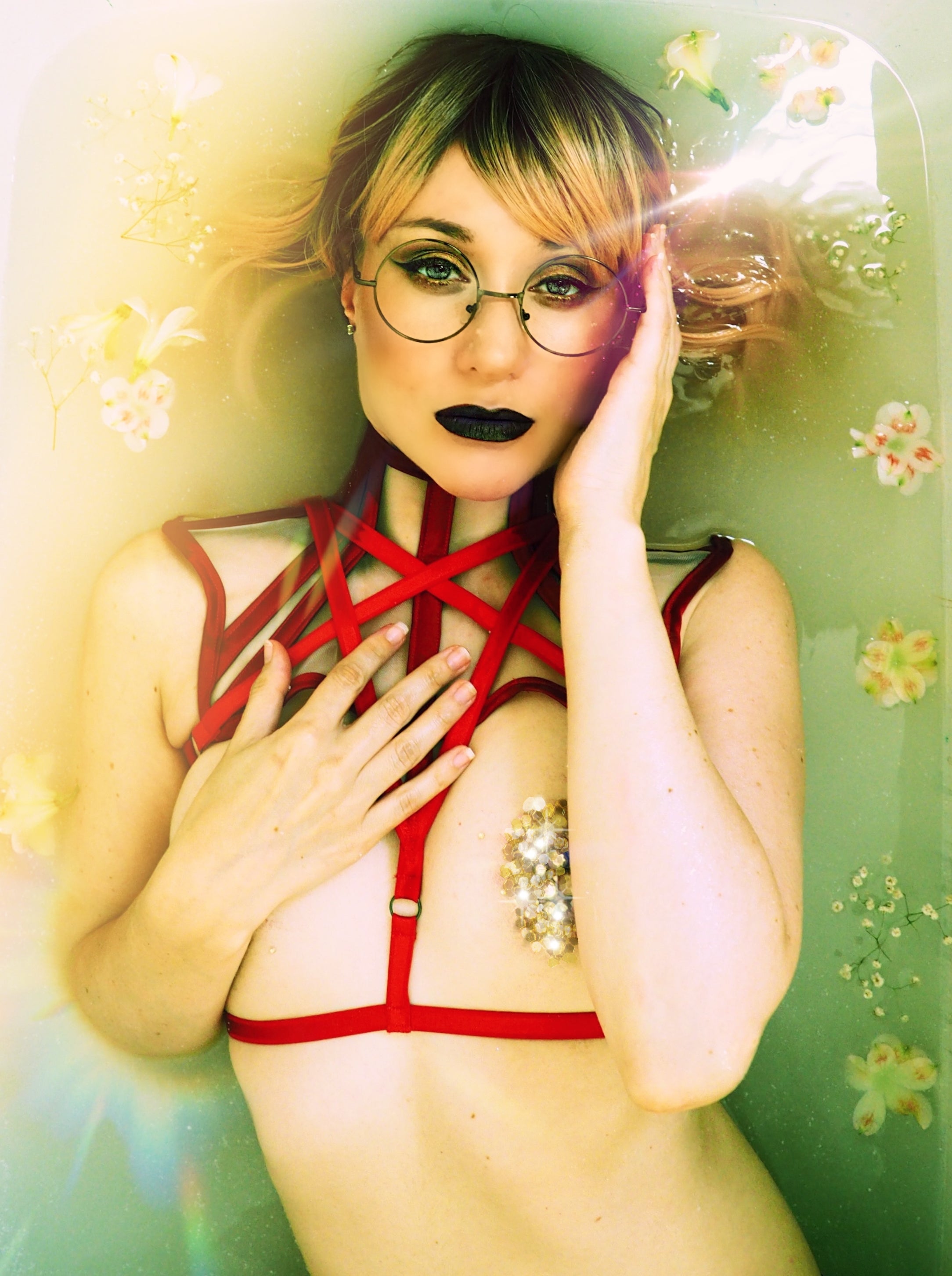 Ainslie Caswell fashion bath photo shoot