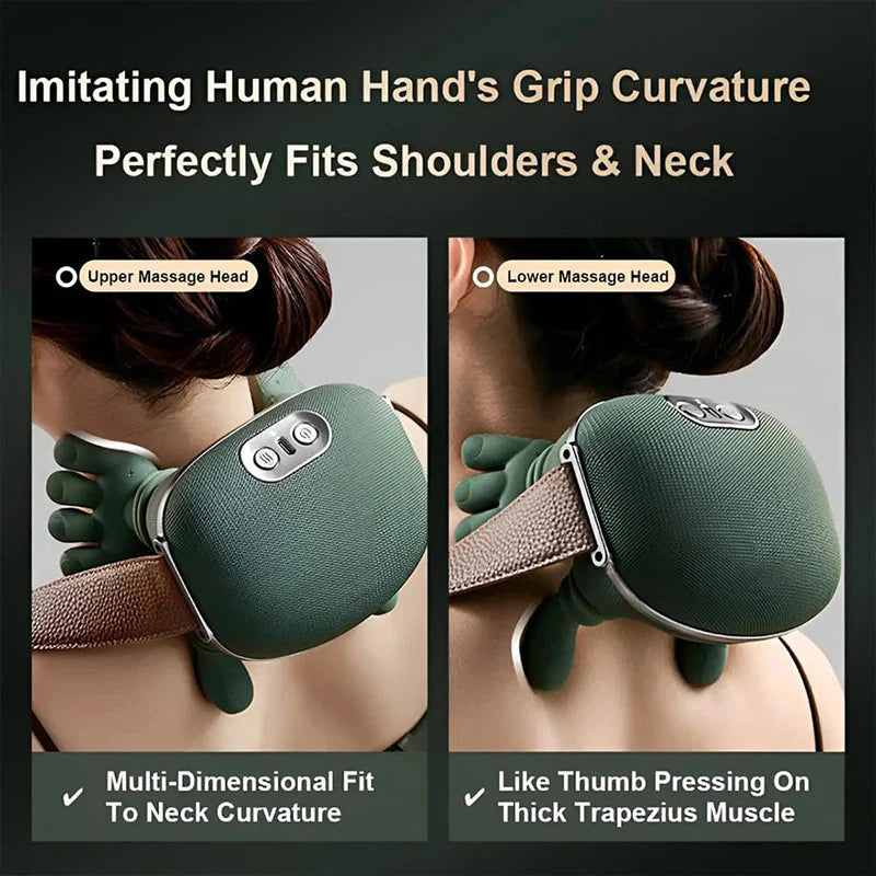 Bionic Neck Shoulder Massager N7 Kneading Pillow for Full Body Relief