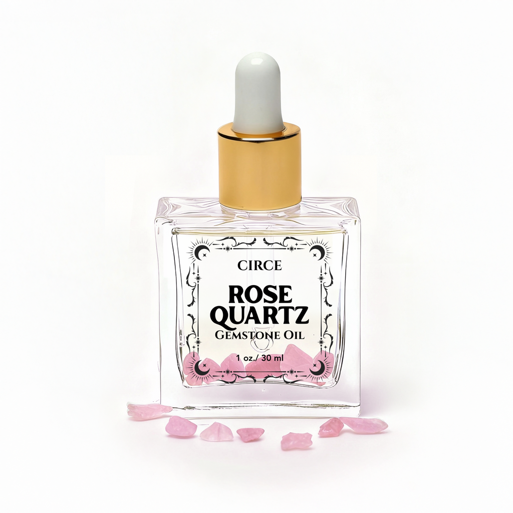 Gemstone Body Oil Discovery Set — 3-Piece Crystal-Infused Oil Sampler (Rose Quartz, Citrine, Obsidian)
