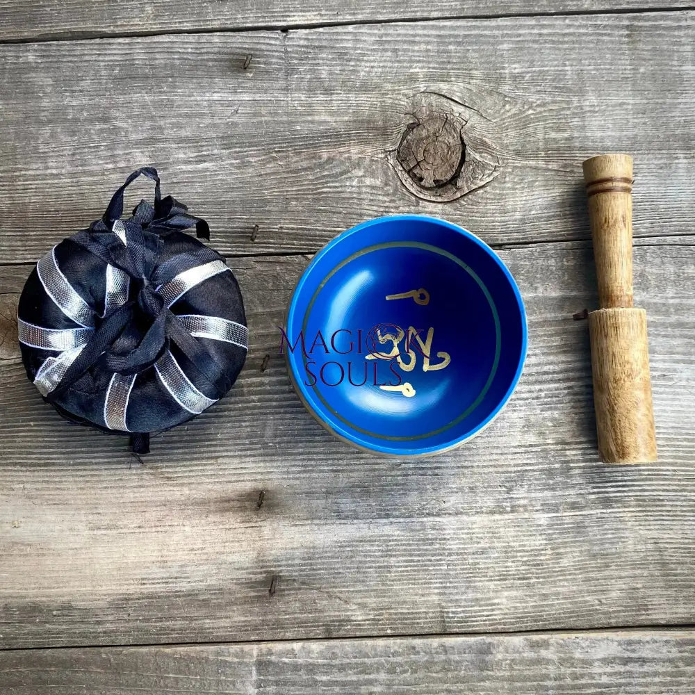 Tibetan Singing Bowl — Himalayan Sound Healing Bowl with Striker & Cushion