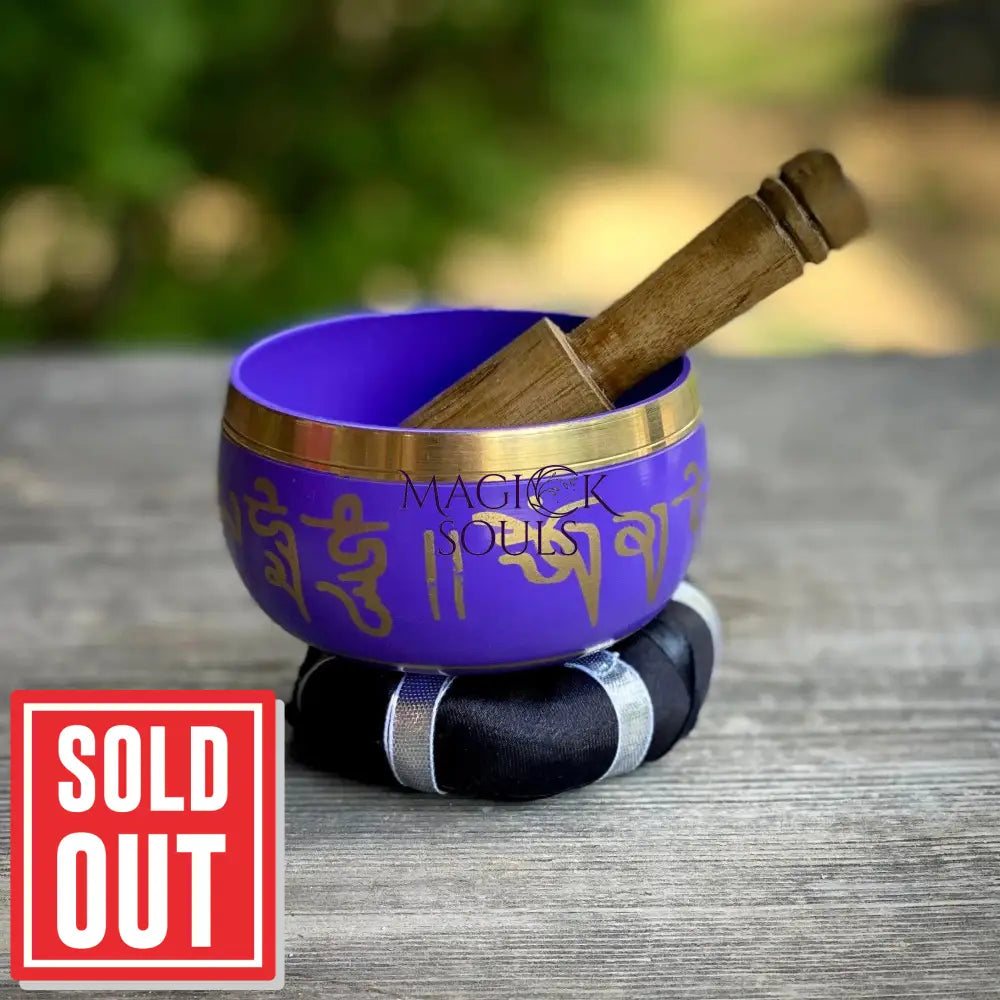 Tibetan Singing Bowl — Himalayan Sound Healing Bowl with Striker & Cushion