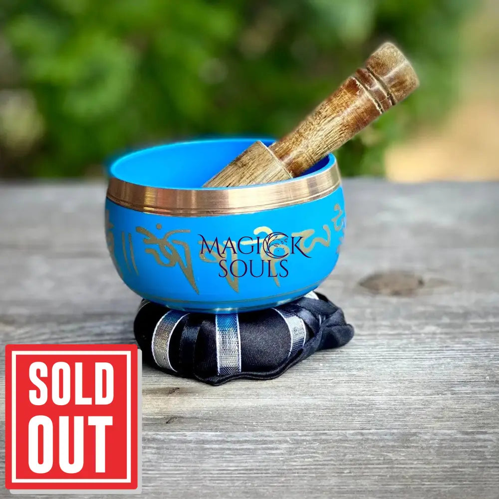 Tibetan Singing Bowl — Himalayan Sound Healing Bowl with Striker & Cushion